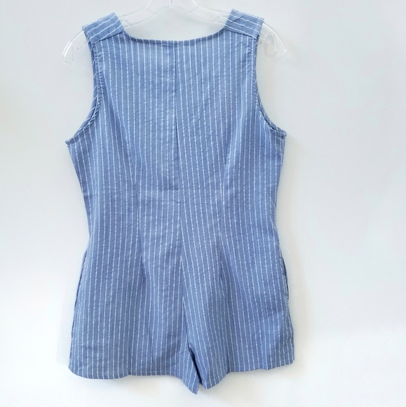 SADIE & SAGE Blue Journey Stripe Romper Size M - Picture 4 of 8